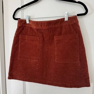 Forever 21 Rust Corduroy Mini Skirt
